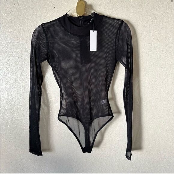 NEW Alix NYC Black Mesh Bodysuit Size XS - Picture 1 of 5